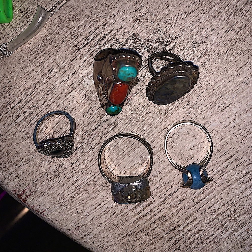 Vintage Stone Rings - Picture 2 of 2